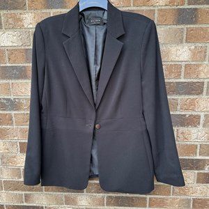 Black Lined Blazer, Sz. 12, one button closure
